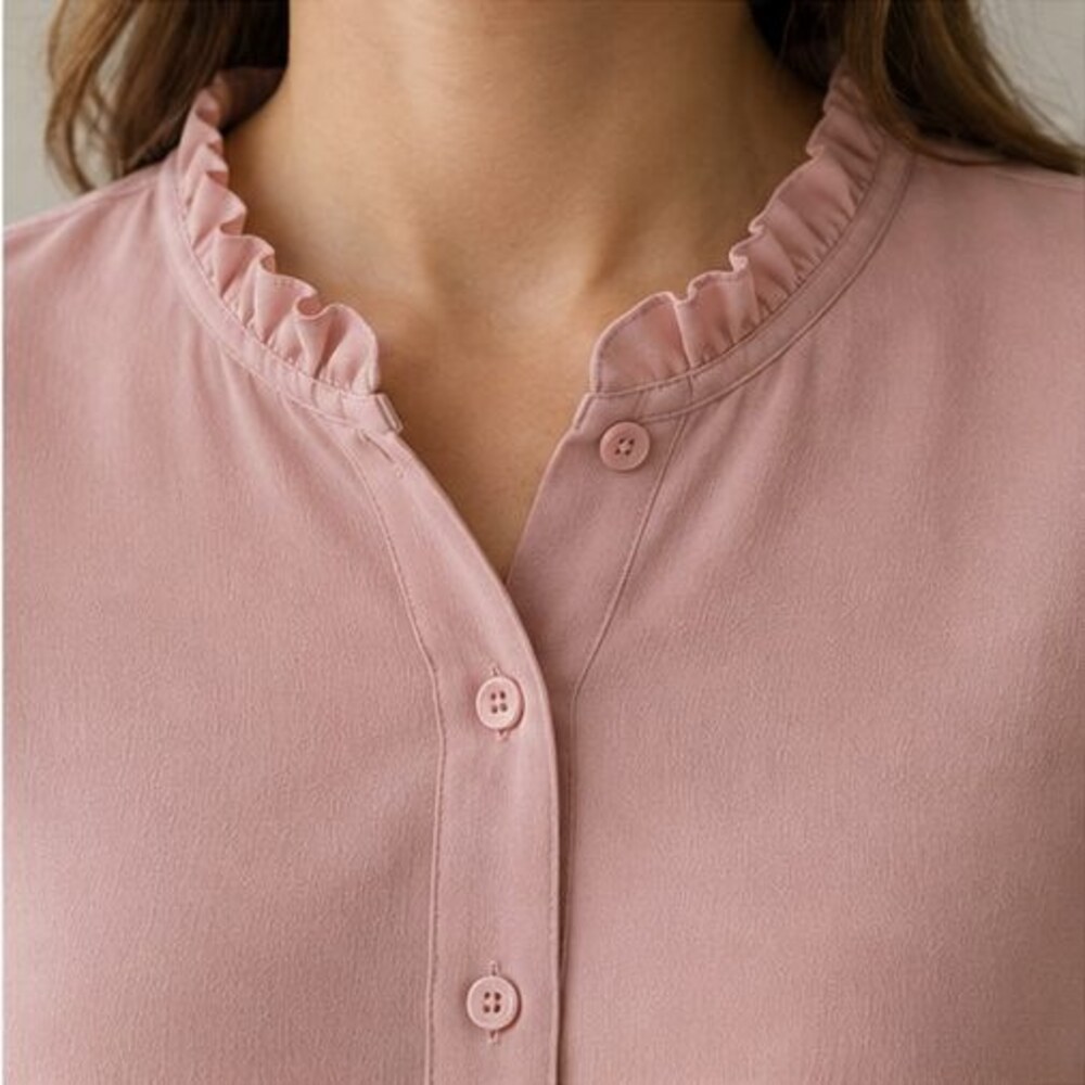 Blush Ruffle Collar Blouse - Picture 4 of 6